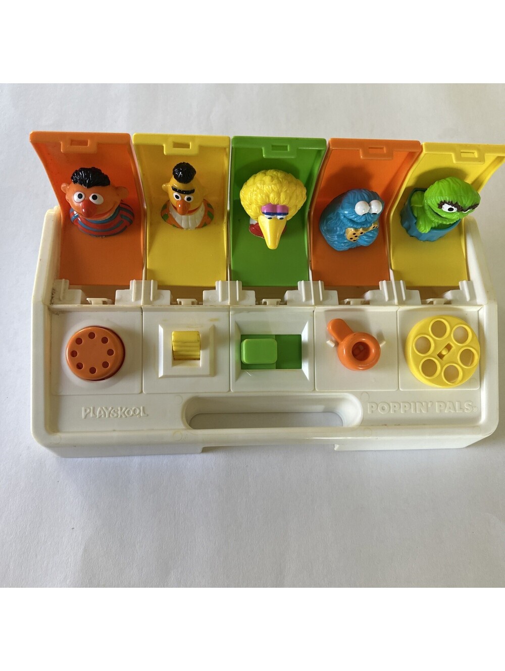 VINTAGE PLAYSKOOL POPPIN' PALS SESAME STREET MUPPETS POP UP LEARNING TOY 1985